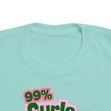 Load image into Gallery viewer, 99% Curls 1% Chill Toddler's Jersey Tee - Fun & Playful Kids Shirt