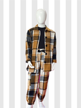 Load image into Gallery viewer, Plaid Jogger Set-Brown