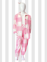 Load image into Gallery viewer, Plaid Jogger Set-Pink