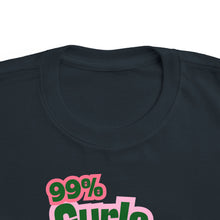 Load image into Gallery viewer, 99% Curls 1% Chill Toddler's Jersey Tee - Fun & Playful Kids Shirt