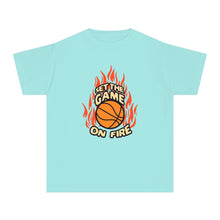 Load image into Gallery viewer, Youth Basketball Tee – Set the Game on Fire