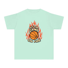 Load image into Gallery viewer, Youth Basketball Tee – Set the Game on Fire