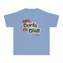Load image into Gallery viewer, 99% Curls Chill Youth Midweight Tee - Fun & Stylish T-Shirt for Kids