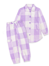Load image into Gallery viewer, Plaid Jogger Set-Purple