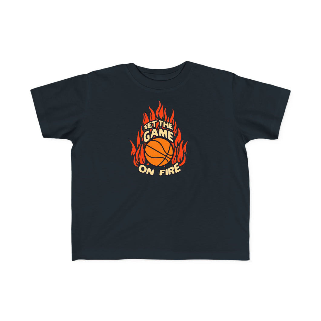 Fireball Basketball Toddler Tee - Set The Game On Fire