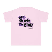 Load image into Gallery viewer, 99% Curls 1% Chill Youth Midweight Tee
