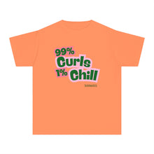 Load image into Gallery viewer, 99% Curls Chill Youth Midweight Tee - Fun &amp; Stylish T-Shirt for Kids
