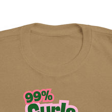 Load image into Gallery viewer, 99% Curls 1% Chill Toddler&#39;s Jersey Tee - Fun &amp; Playful Kids Shirt
