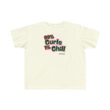 Load image into Gallery viewer, 99% Curls 1% Chill Toddler&#39;s Jersey Tee - Fun &amp; Playful Kids Shirt
