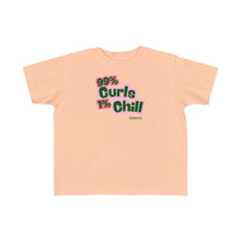 Load image into Gallery viewer, 99% Curls 1% Chill Toddler&#39;s Jersey Tee - Fun &amp; Playful Kids Shirt
