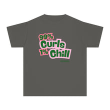 Load image into Gallery viewer, 99% Curls Chill Youth Midweight Tee - Fun &amp; Stylish T-Shirt for Kids
