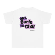Load image into Gallery viewer, 99% Curls 1% Chill Youth Midweight Tee
