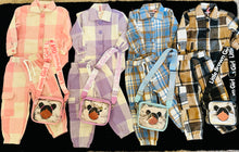 Load image into Gallery viewer, Plaid Jogger Set-Purple
