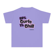 Load image into Gallery viewer, 99% Curls 1% Chill Youth Midweight Tee
