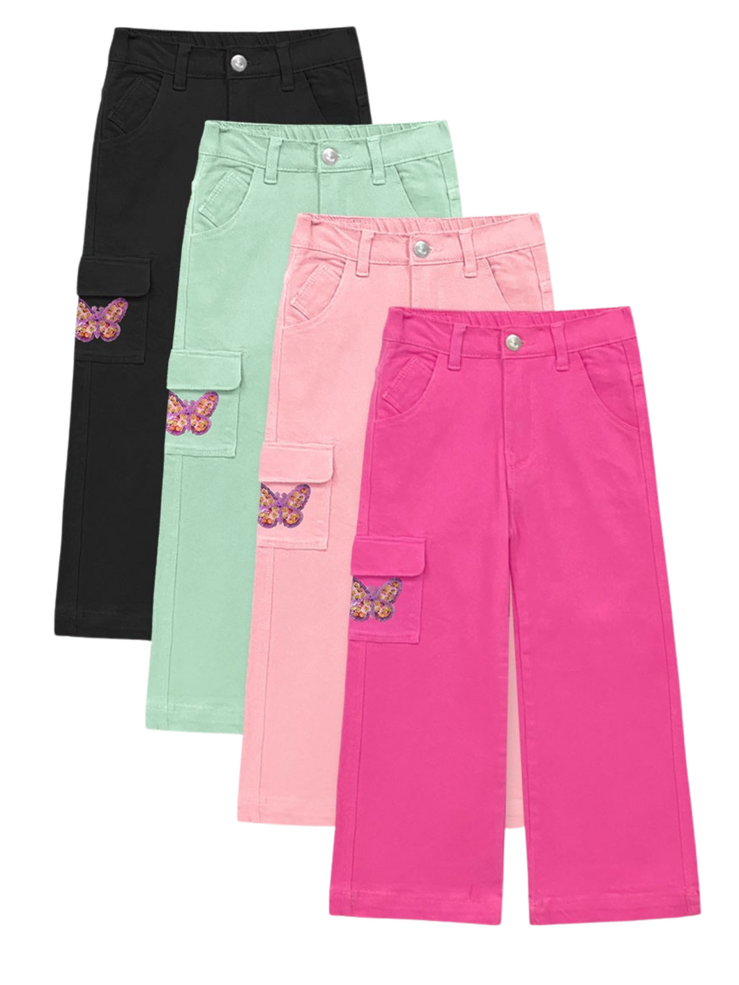 🦋 Butterfly Cargo Pants (Available in 4 Colors) (Pre-Order)
